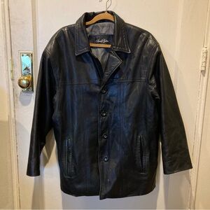Amalfi Black Leather Jacket - Men’s - Large
